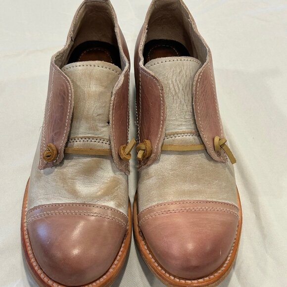 Freebird Mable Blush Multi Leather Oxford Shoes Size 8 - Picture 3 of 6